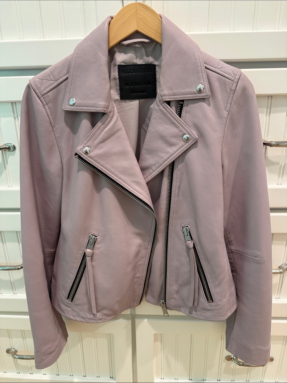 ALLSAINTS Women's Dalby Biker Moto Jacket Size US 8